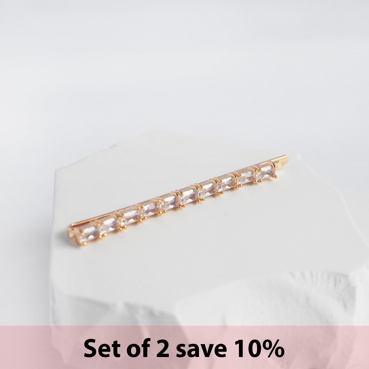 [Set of 2] Gaye Crystal Hair Clip