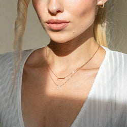 Maelle Double Chain Hoop Necklace