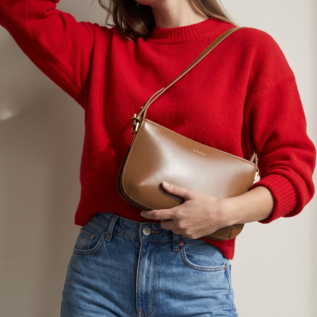 Lea Leather Shoulder Bag - Brown