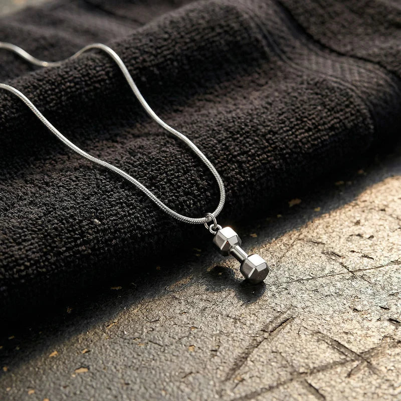 SILVER GYM NECKLACE