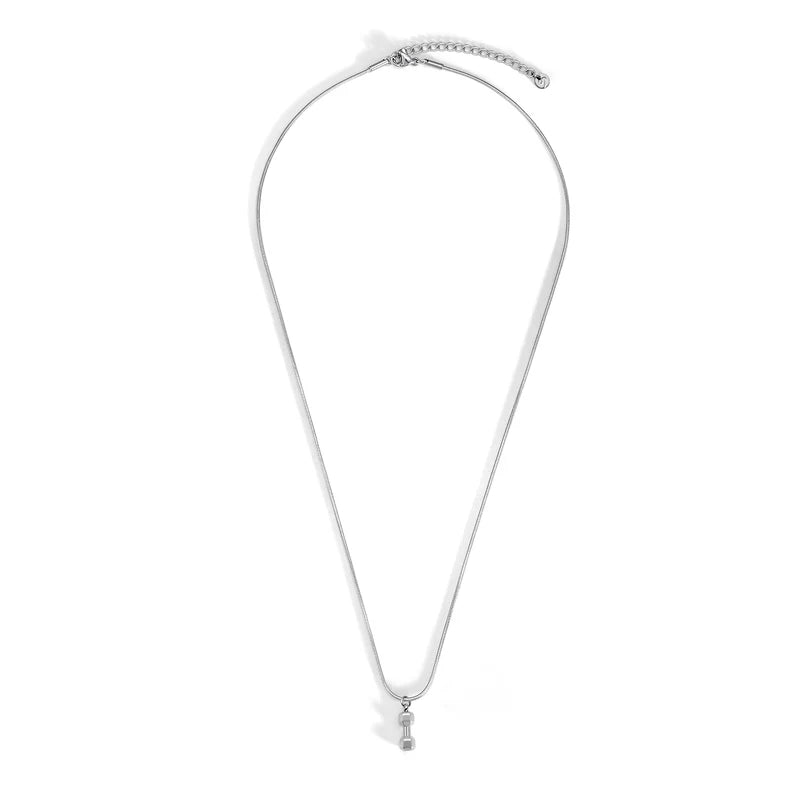 SILVER GYM NECKLACE