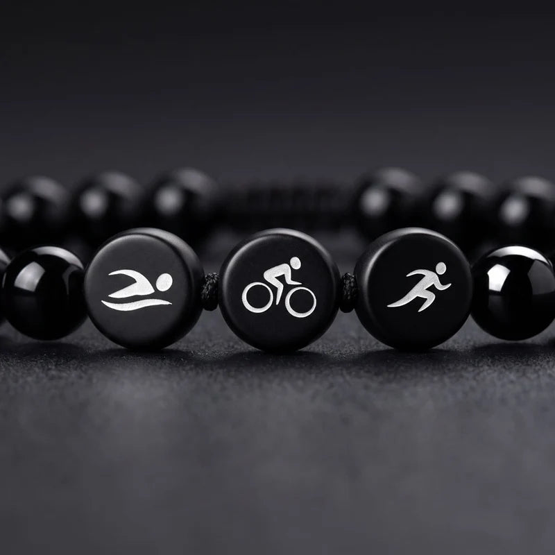TRIATHLON BLACK ID BRACELET