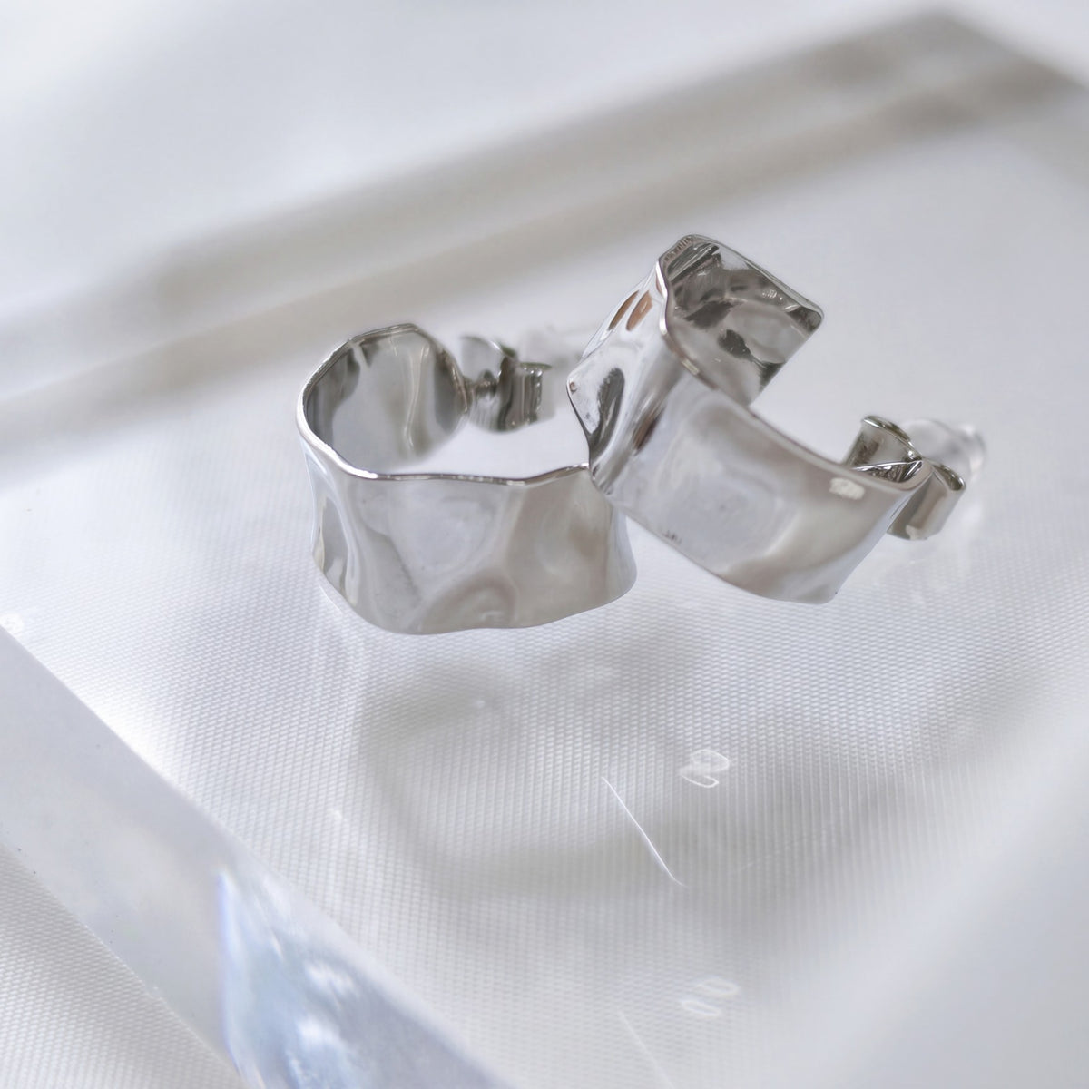Wave Texture Hoop Earrings