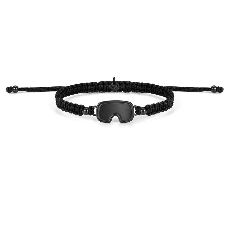 Black Ice Snow Braided Bracelet