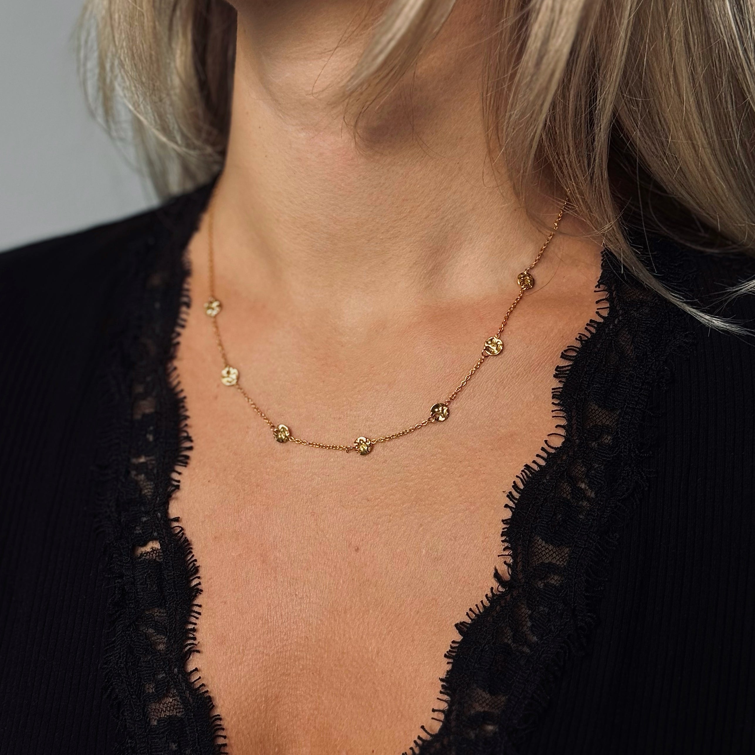 Dinah Hammered Disc Necklace