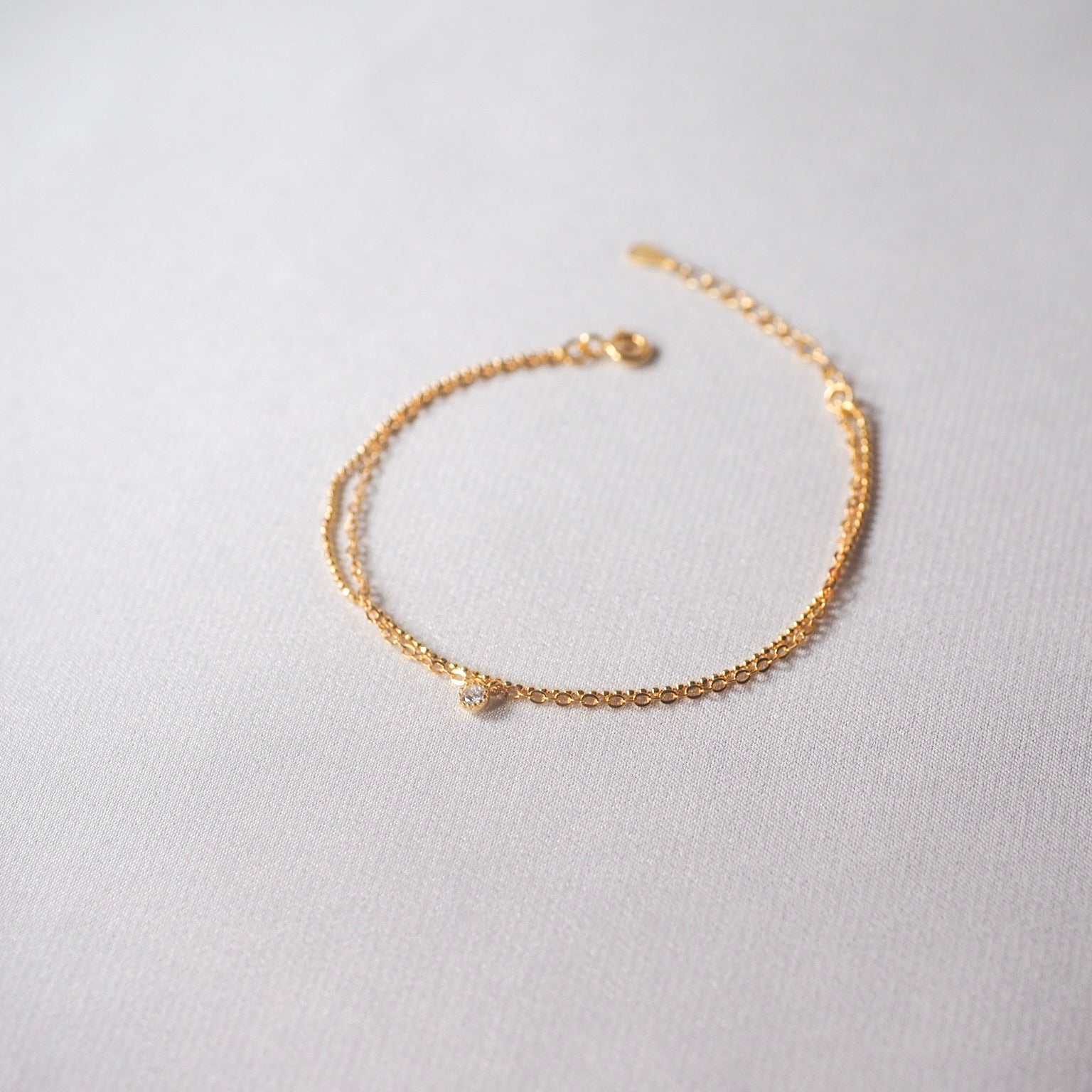 [Set of 2] Olivia Double Chain Bracelet