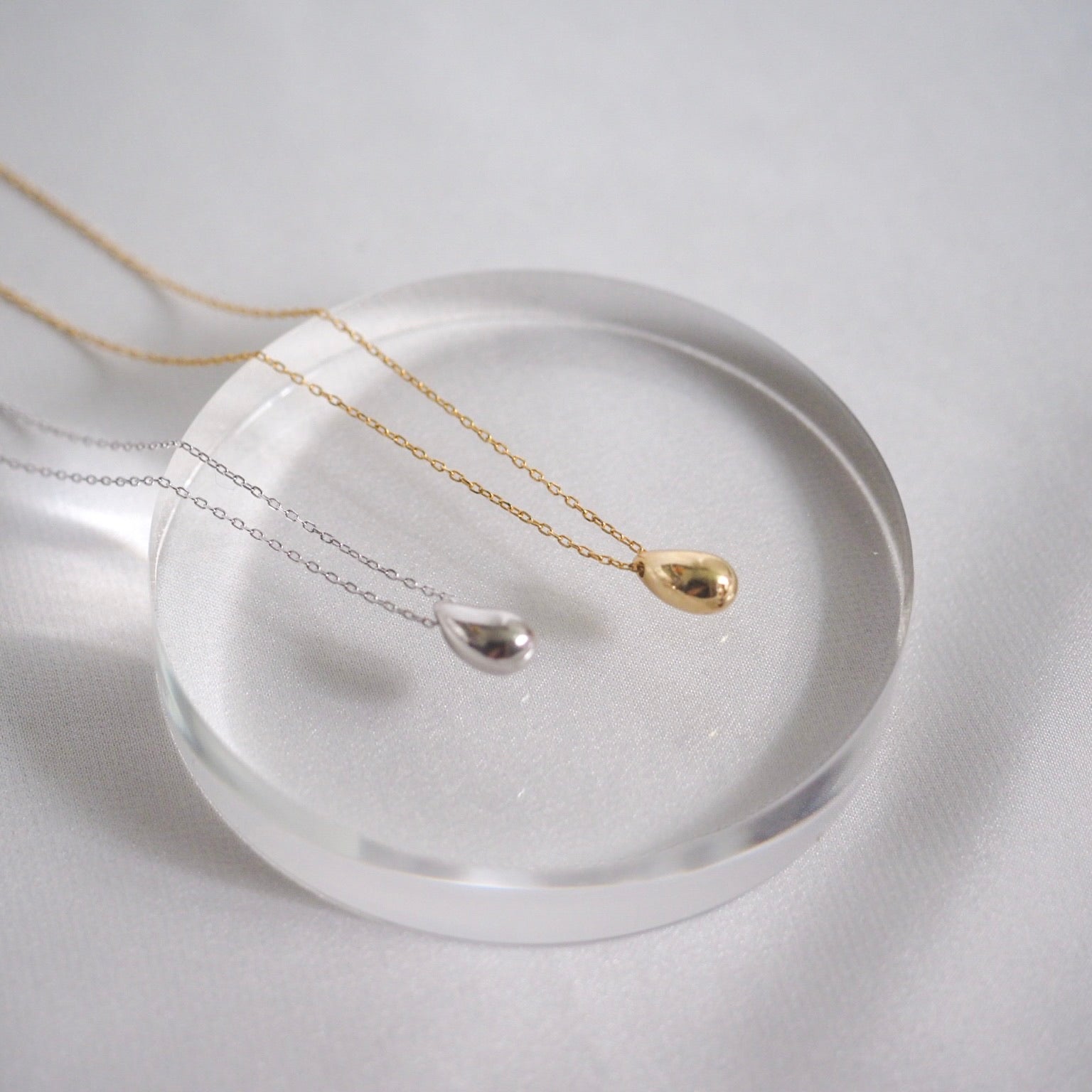 [Set of 2] Waterdrop Necklace