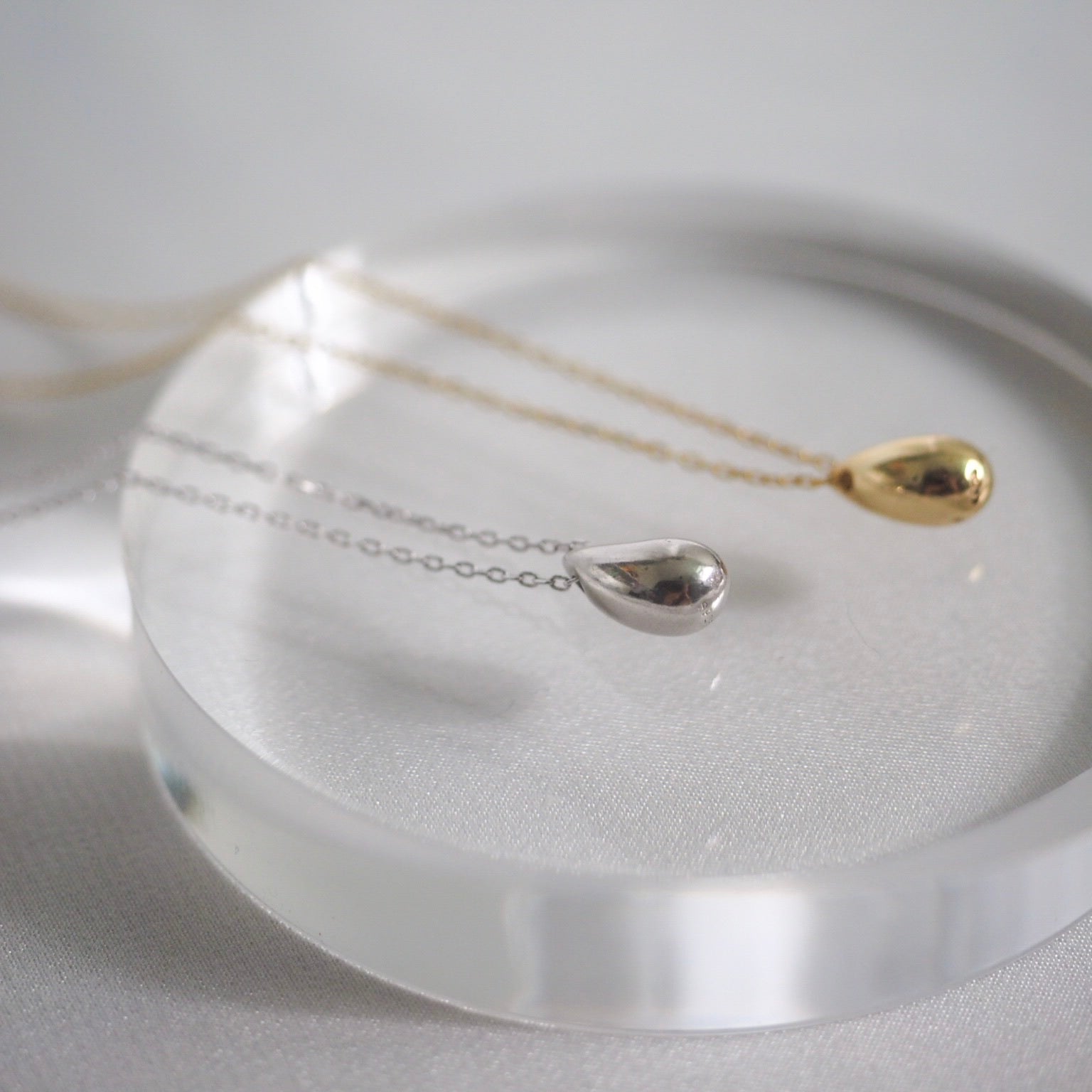 [Set of 2] Waterdrop Necklace