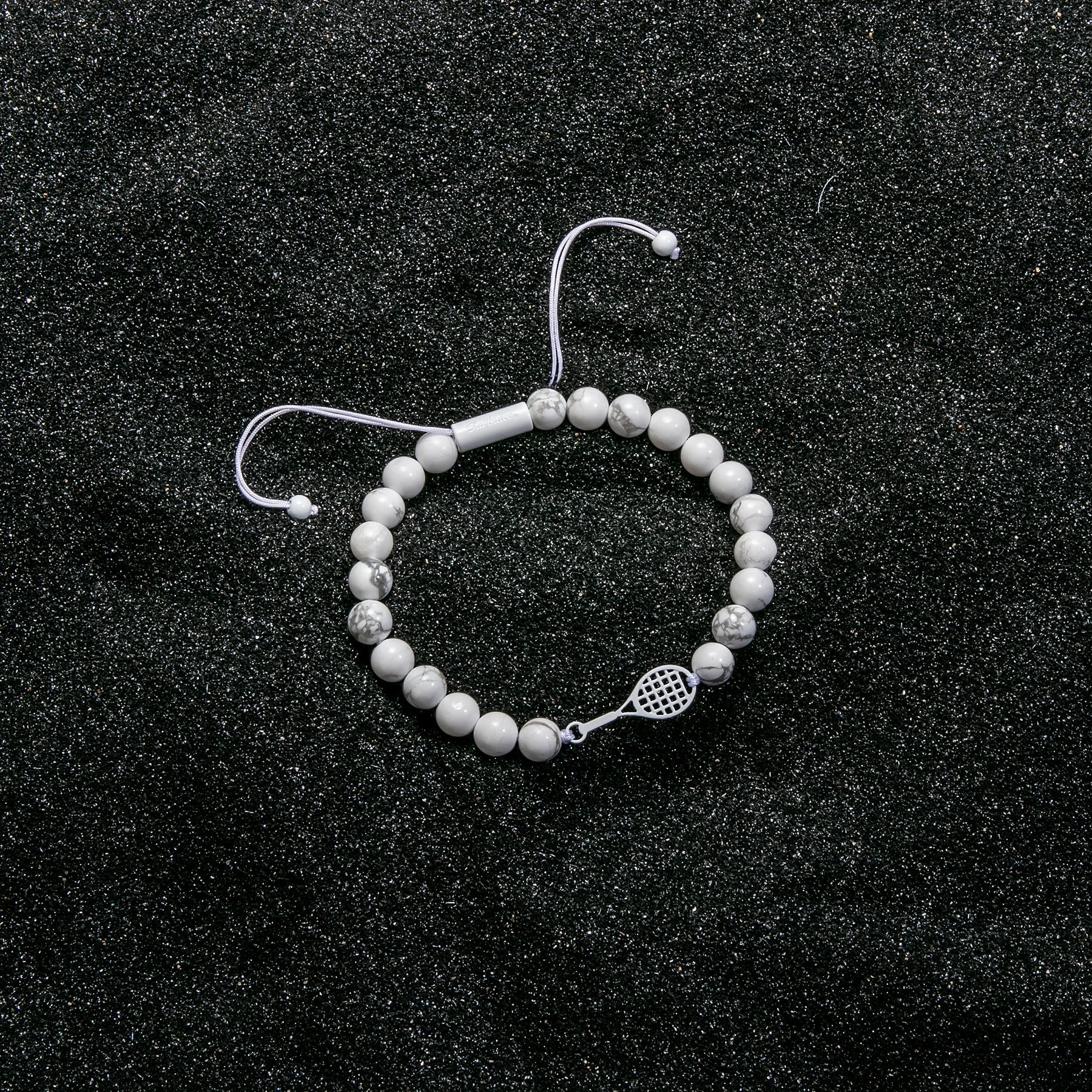 Marble Tennis Beaded Bracelet
