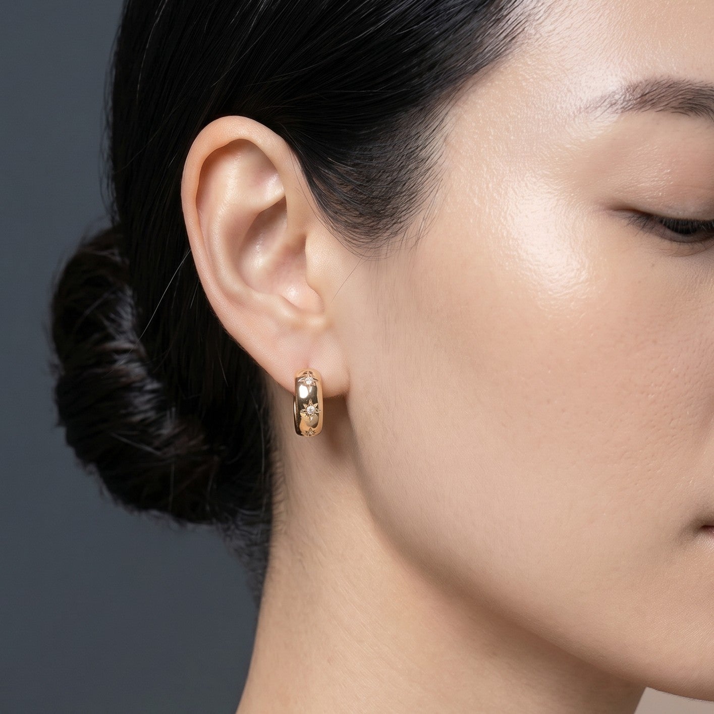 Diahna Starry Hoop Earrings