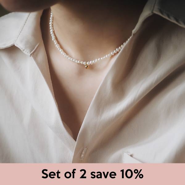 [Set of 2] Tate Pearls Necklace