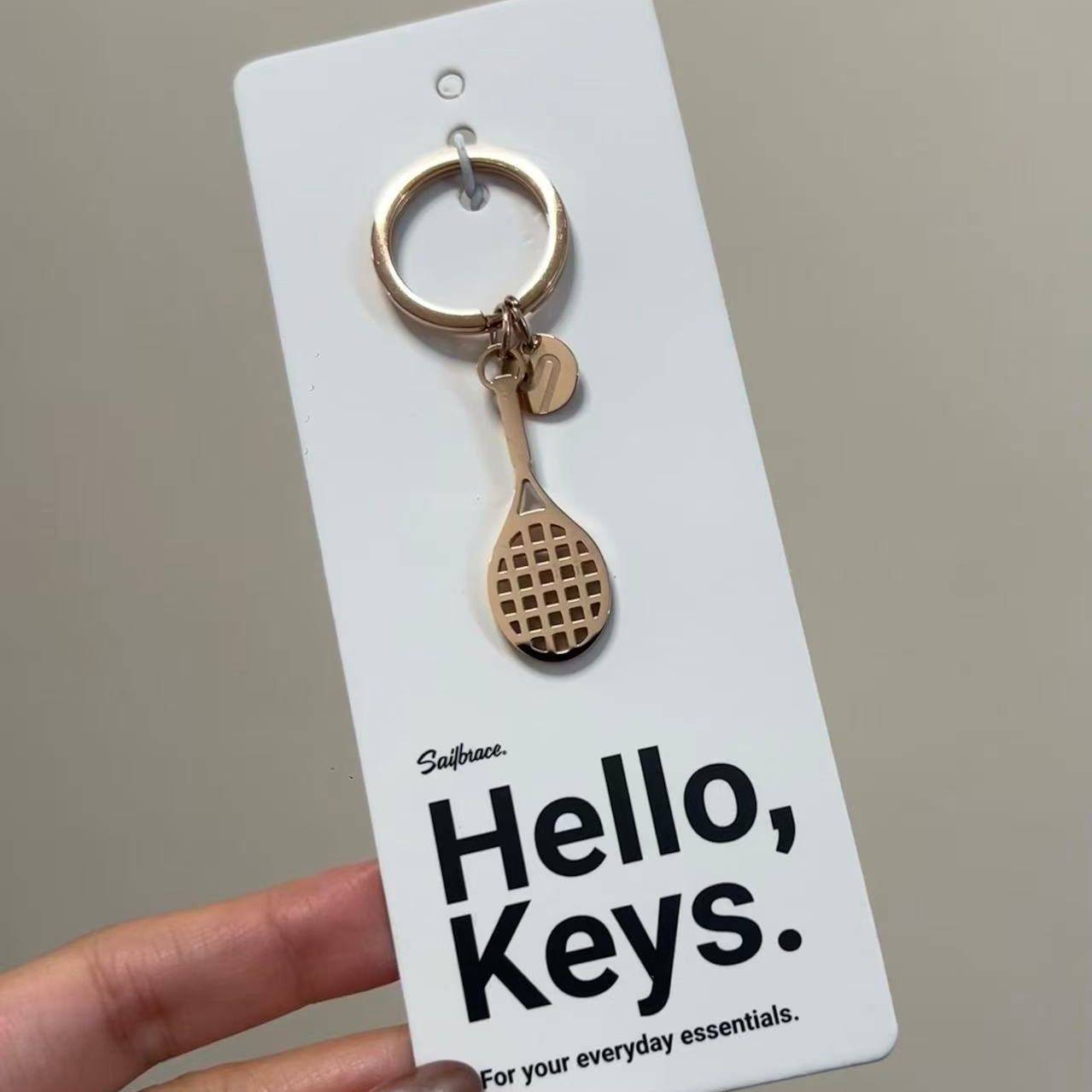 Rose Gold Tennis Keychain