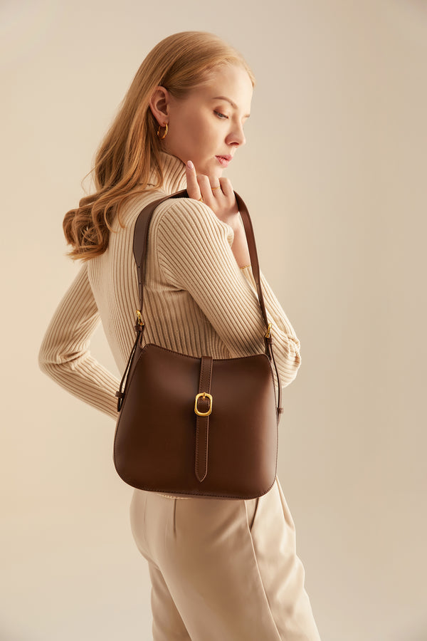 Belty Shoulder Bag - Brown