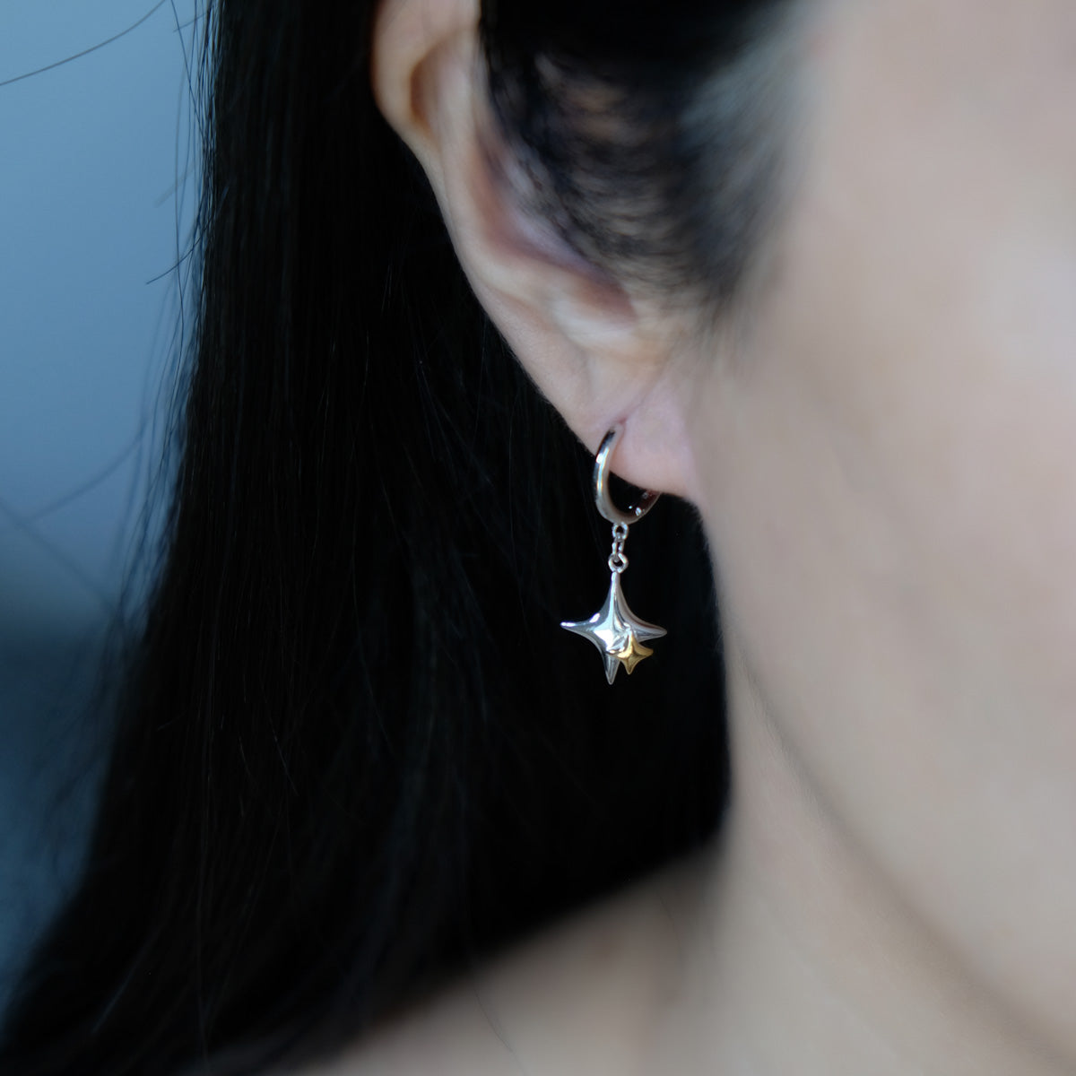 Mignon 2-Tone Starry Earrings