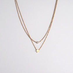 Starry Pearl Double Layers Necklace