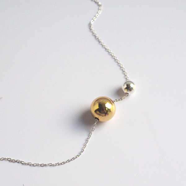 Olisa 2-Tone Ball Necklace