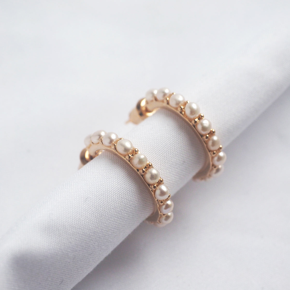 Liana Pearls Hoop Earrings