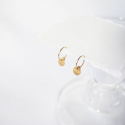 Annette Hoop Disc Earrings