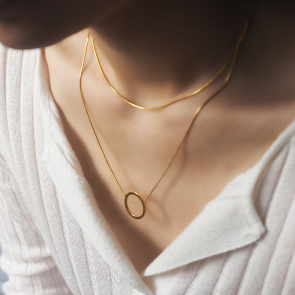 Selina Hoop Layered Necklace