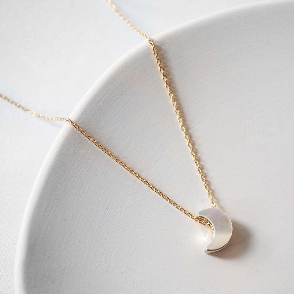 Simple deals moon necklace