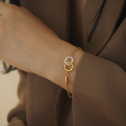 Desiree Pearls Hoop Bracelet