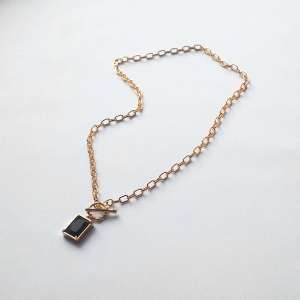 Galatee Black Zircon Necklace
