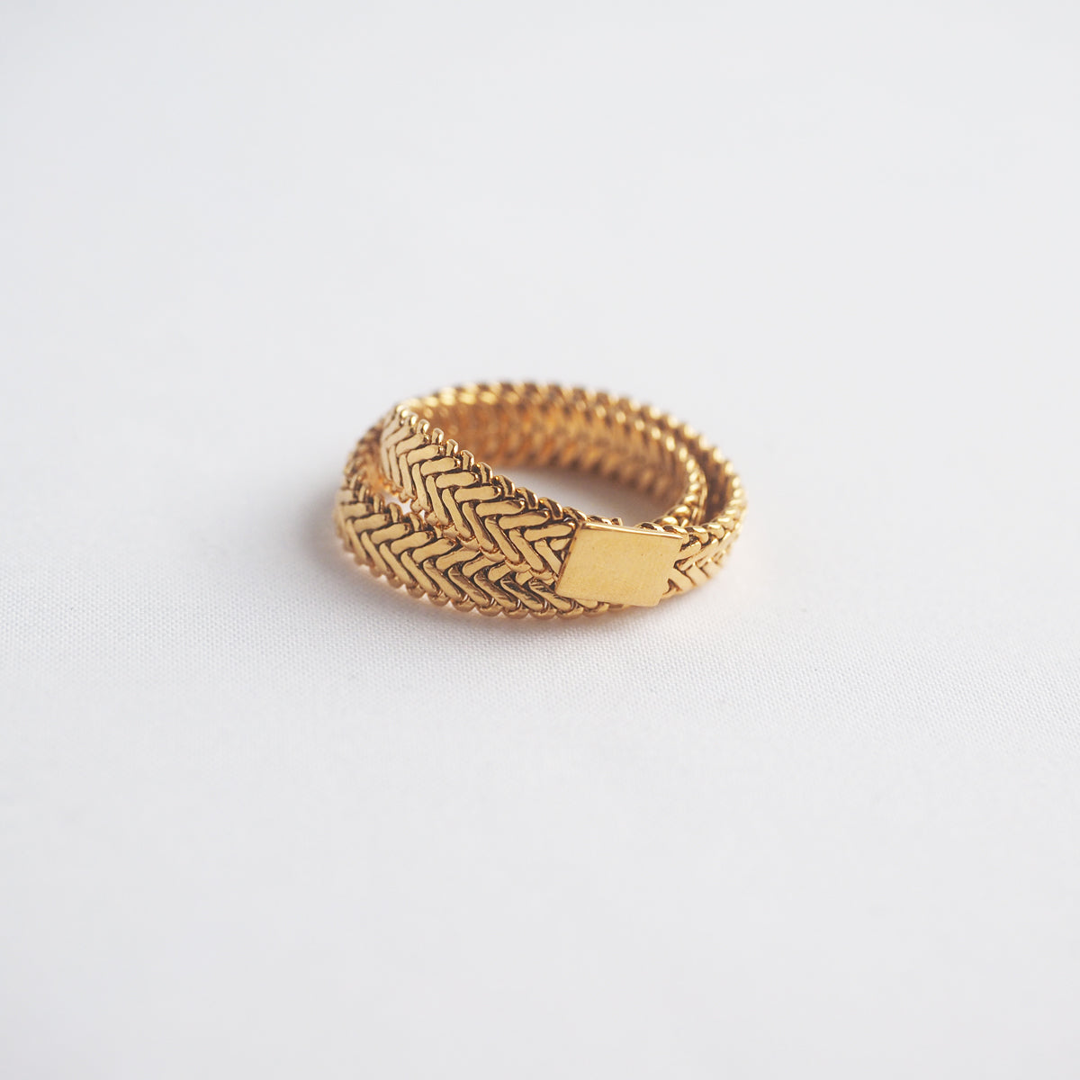 Snake Herringbone Ring