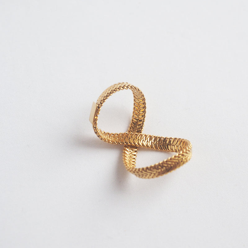 Snake Herringbone Ring