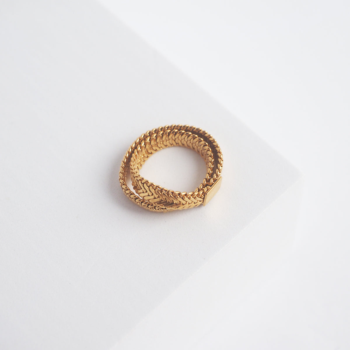 Snake Herringbone Ring