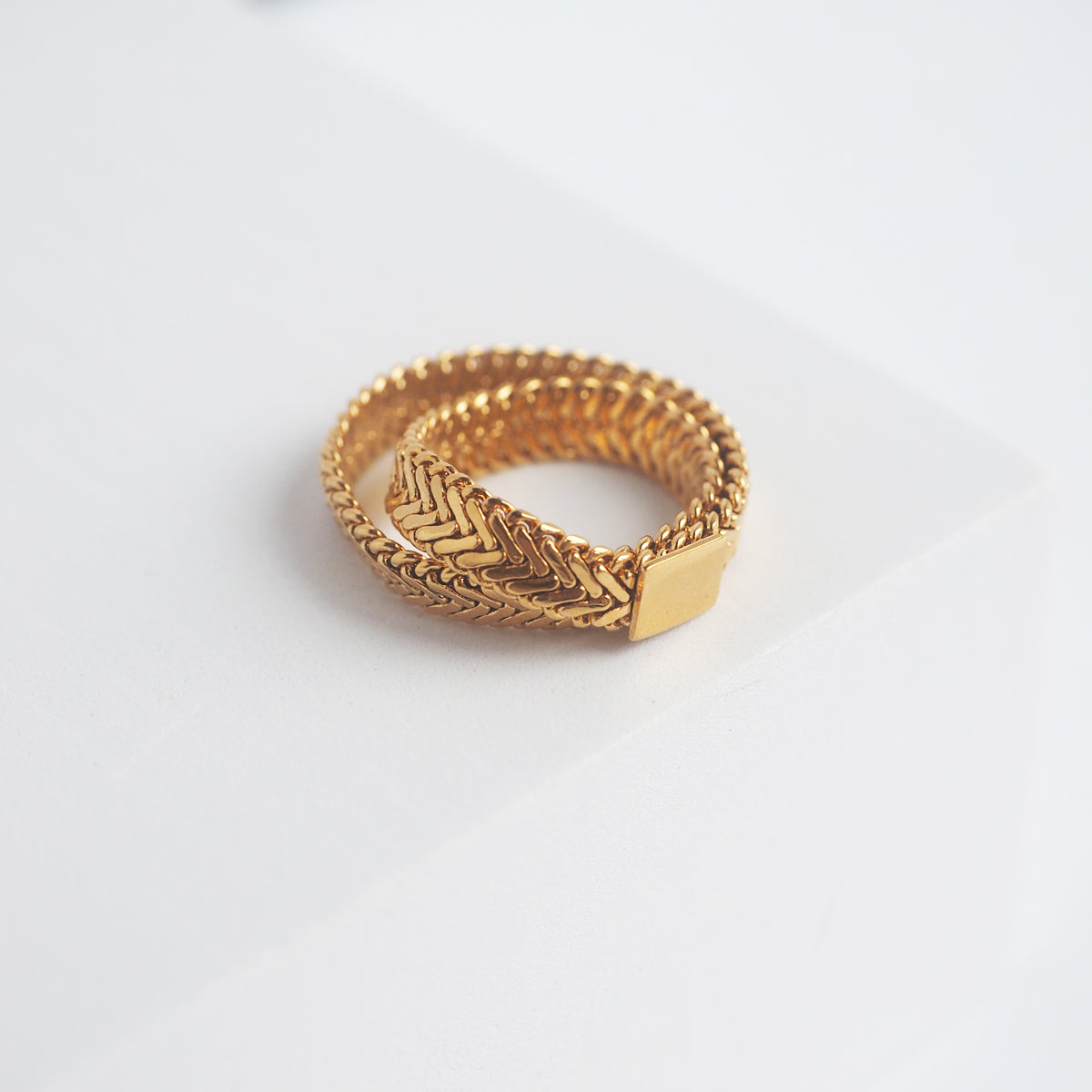 Snake Herringbone Ring