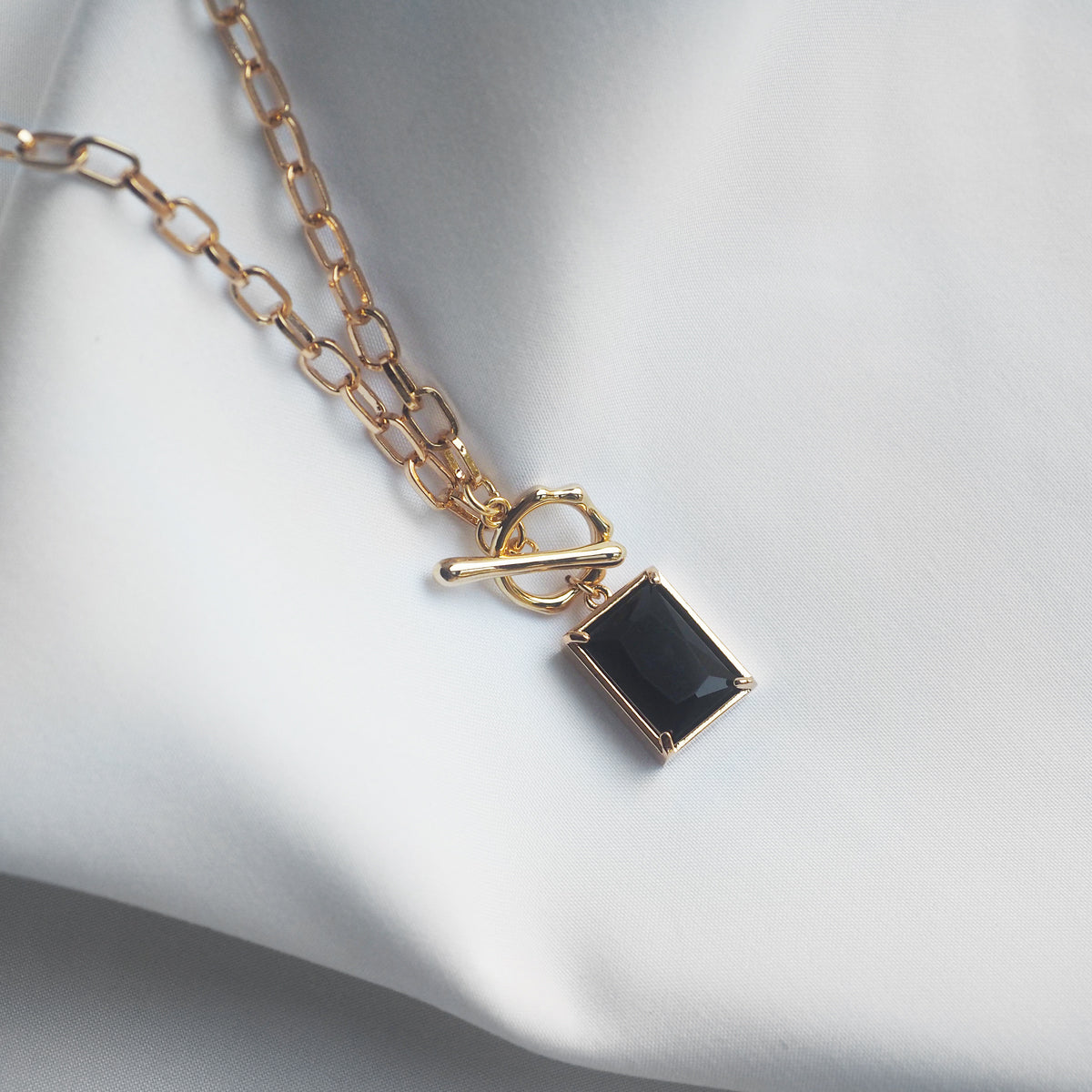 Galatee Black Zircon Necklace