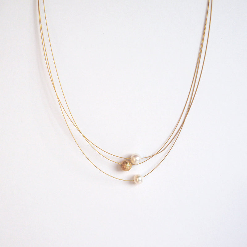 Zoia Pearls Ball Necklace