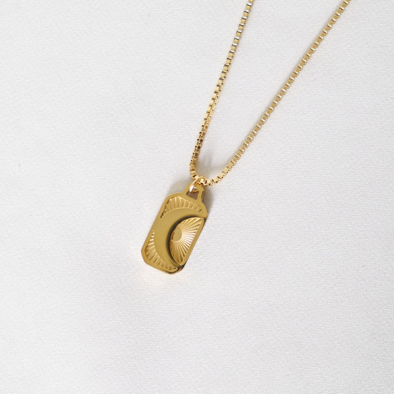 Crescent Tag Necklace