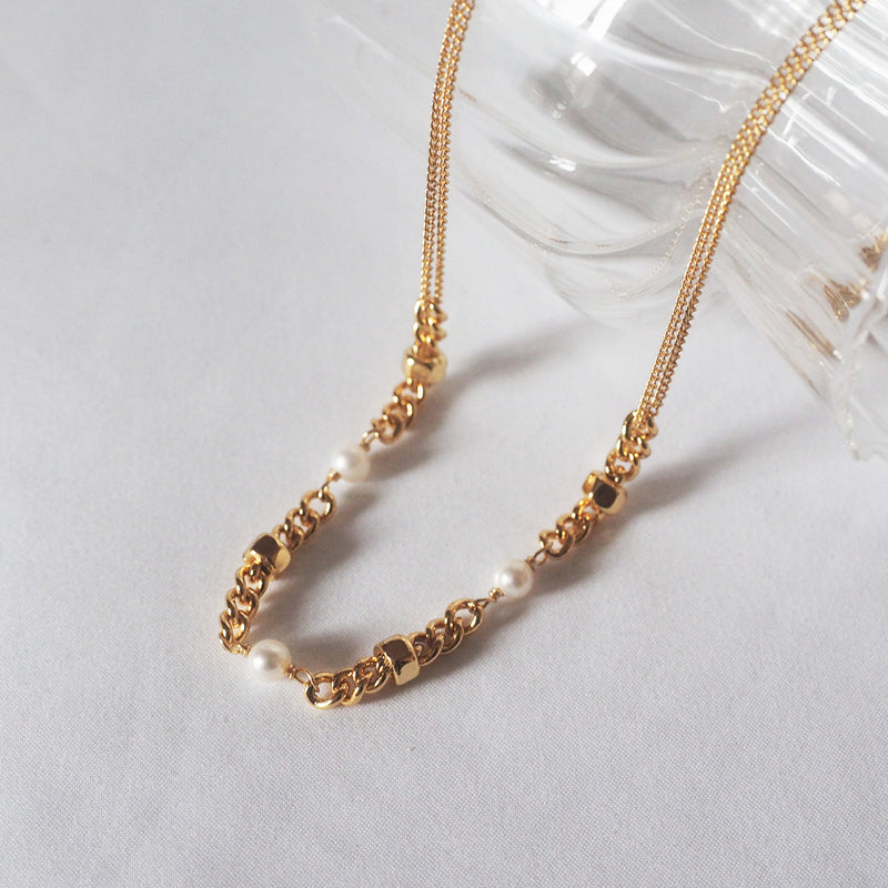 Lamar Pearls Mixed Necklace
