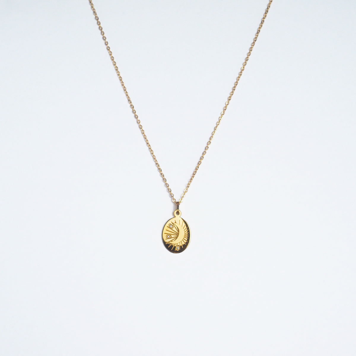 Camille Moon Plate Necklace