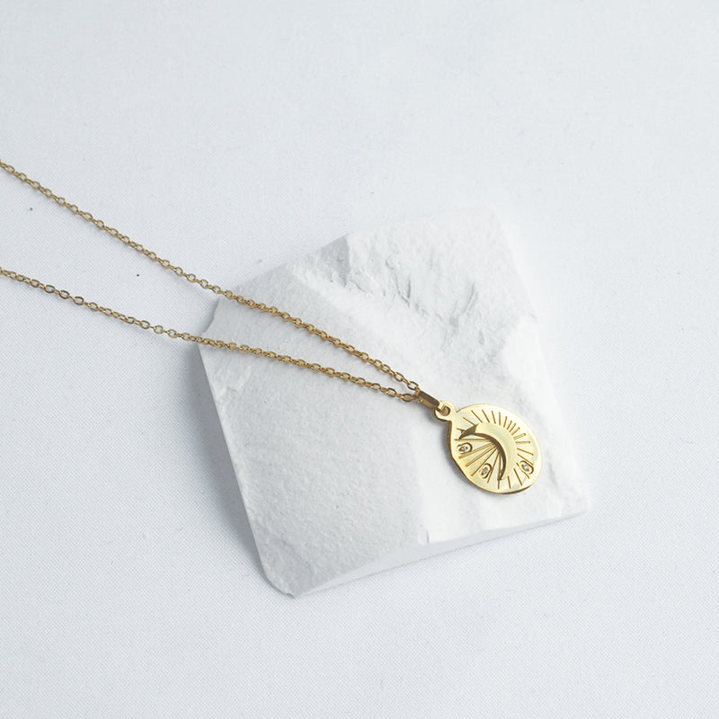 Camille Moon Plate Necklace