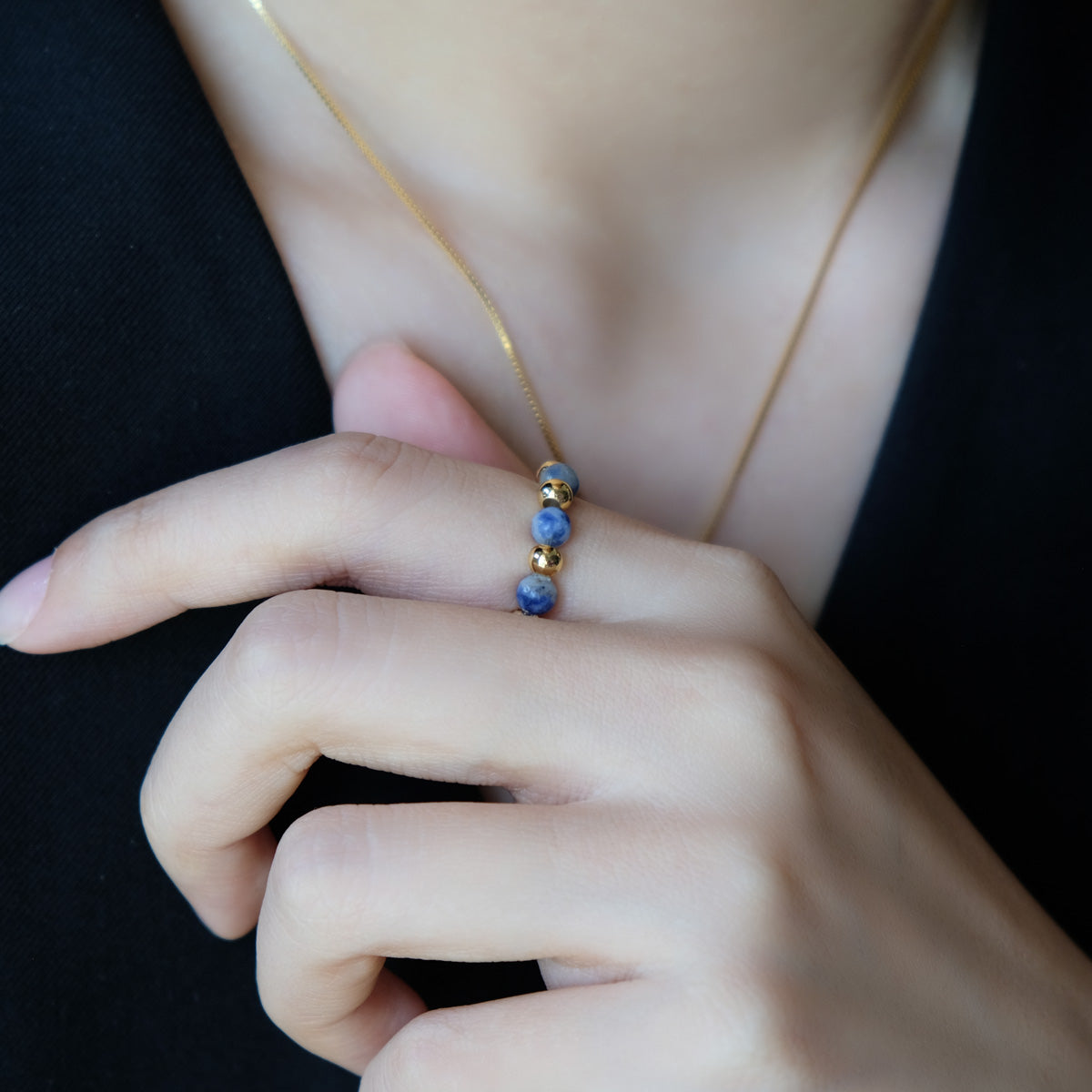 Blue Kyanite Stone Ring