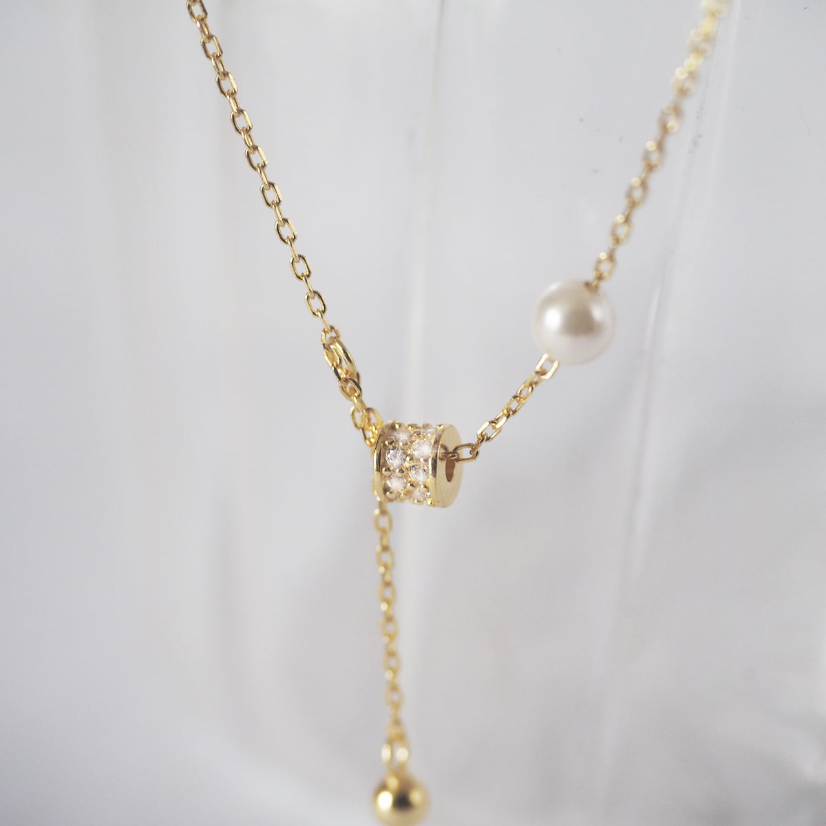 [Set of 2] Soleil Drop Ball Necklace