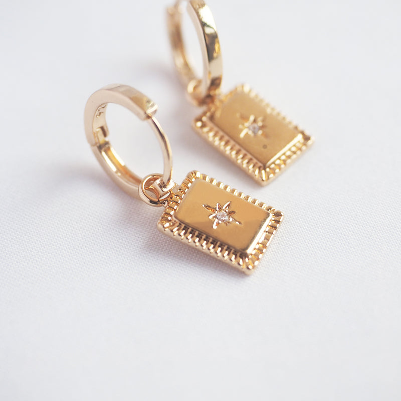 Caryl Starry Tag Earrings