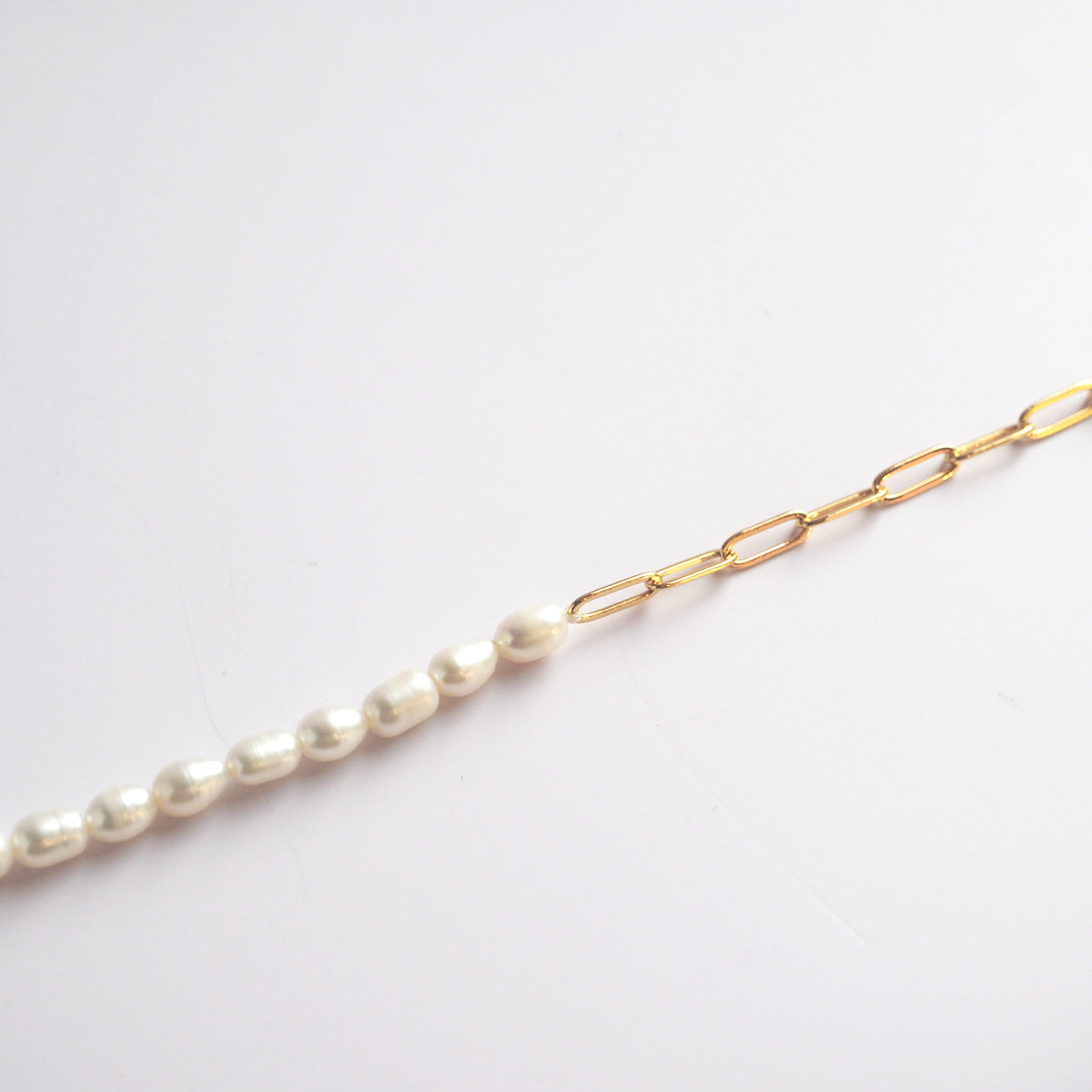 Pearls T-bar Gold Tone Bracelet