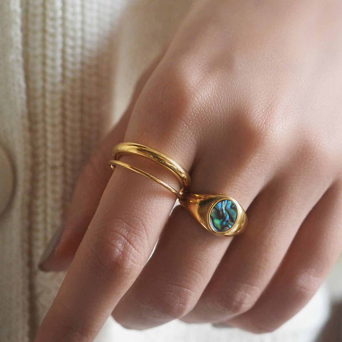 Eileen Abalone Shell Ring