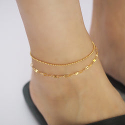 Astin Double Chain Ankle Bracelet