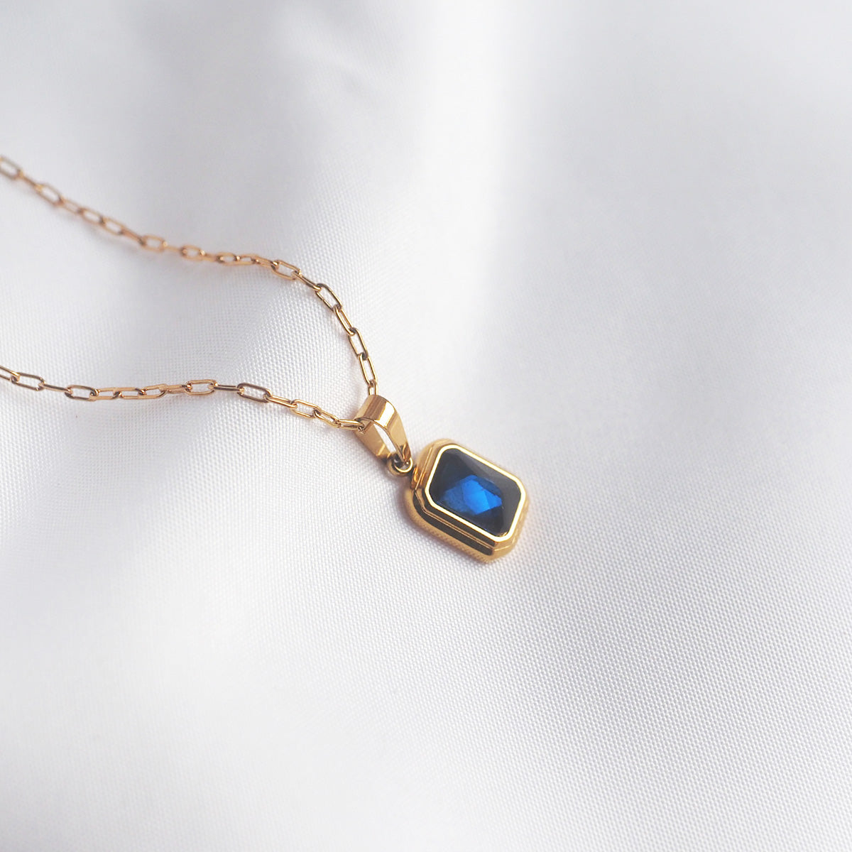 Chantal Gemstone Necklace - Blue