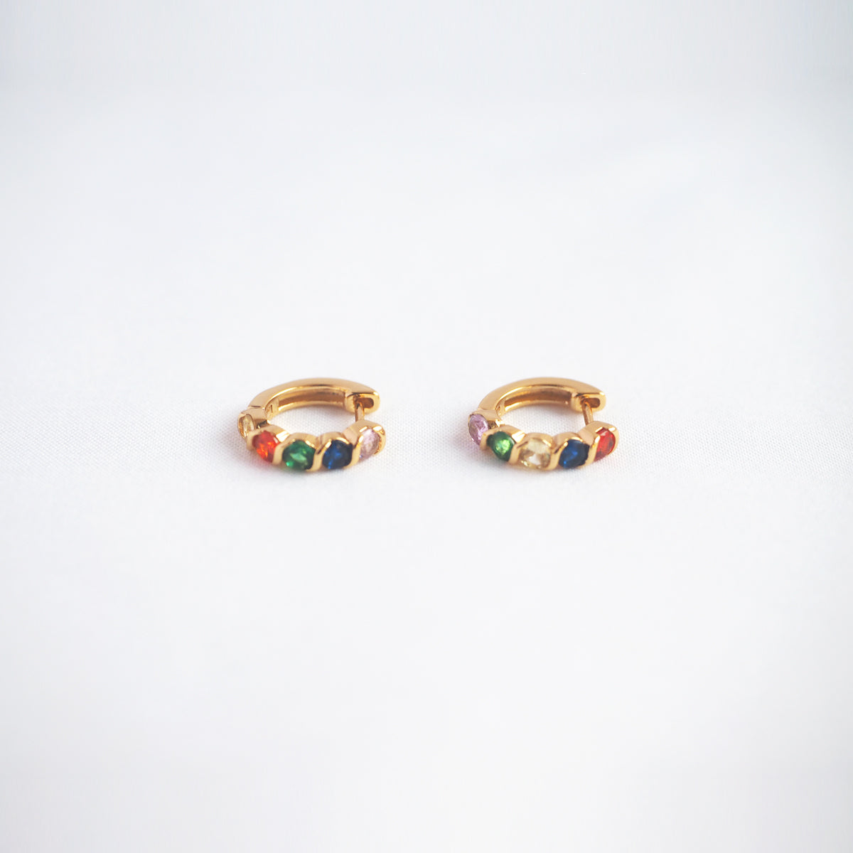 Cortney Rainbow Hoop Earrings