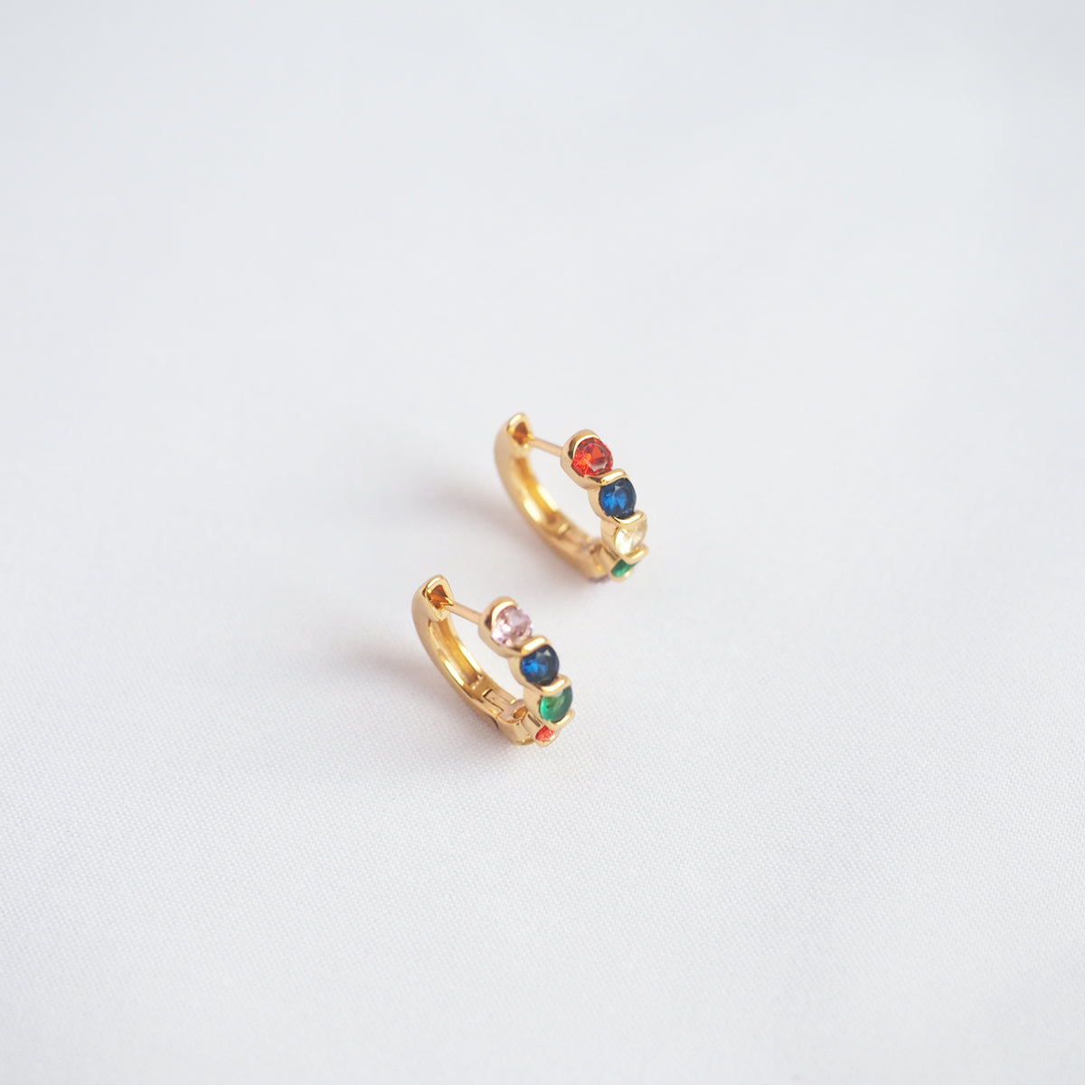 Cortney Rainbow Hoop Earrings