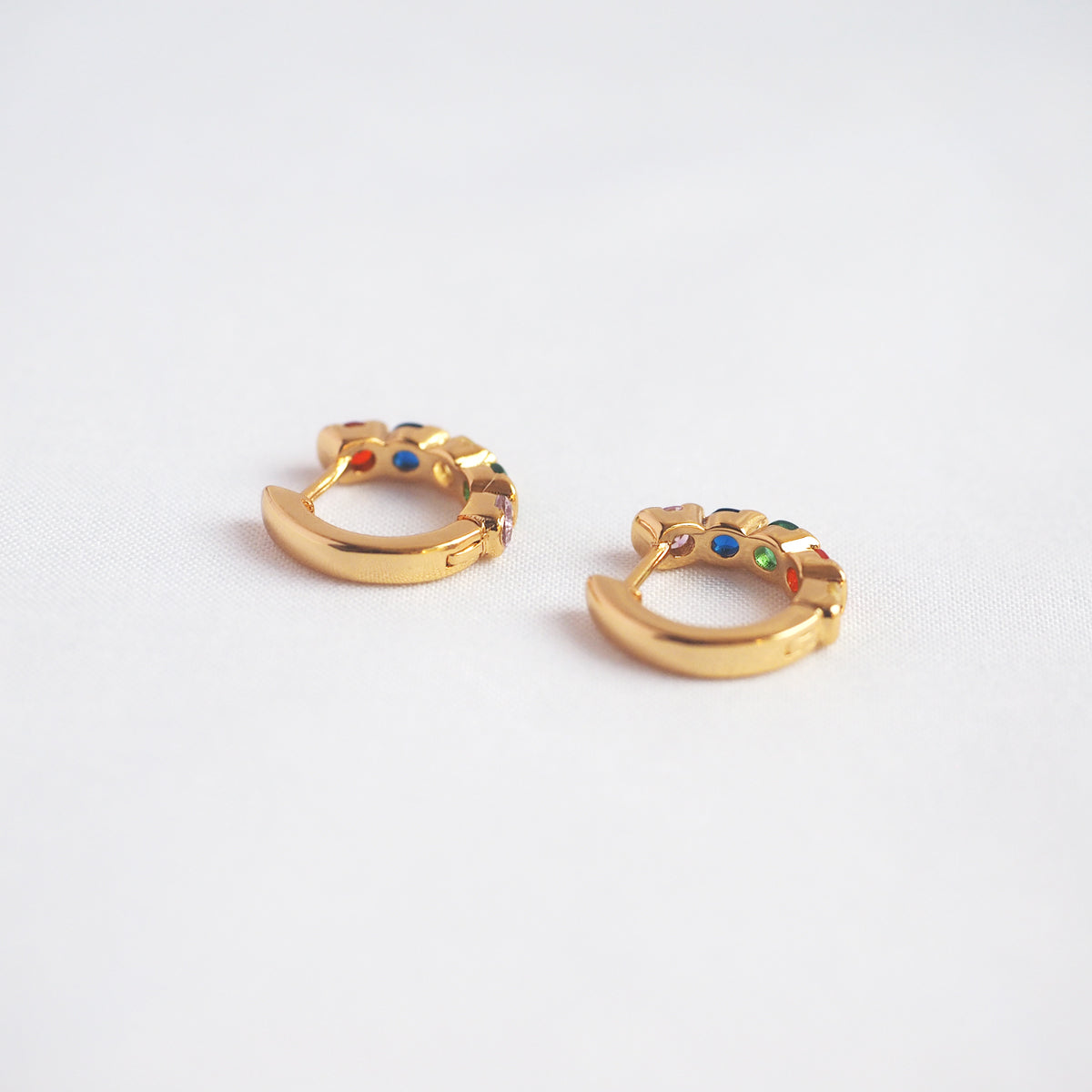 Cortney Rainbow Hoop Earrings