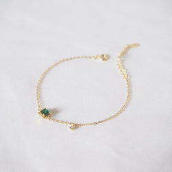 Emerald Sugar Cube Bracelet