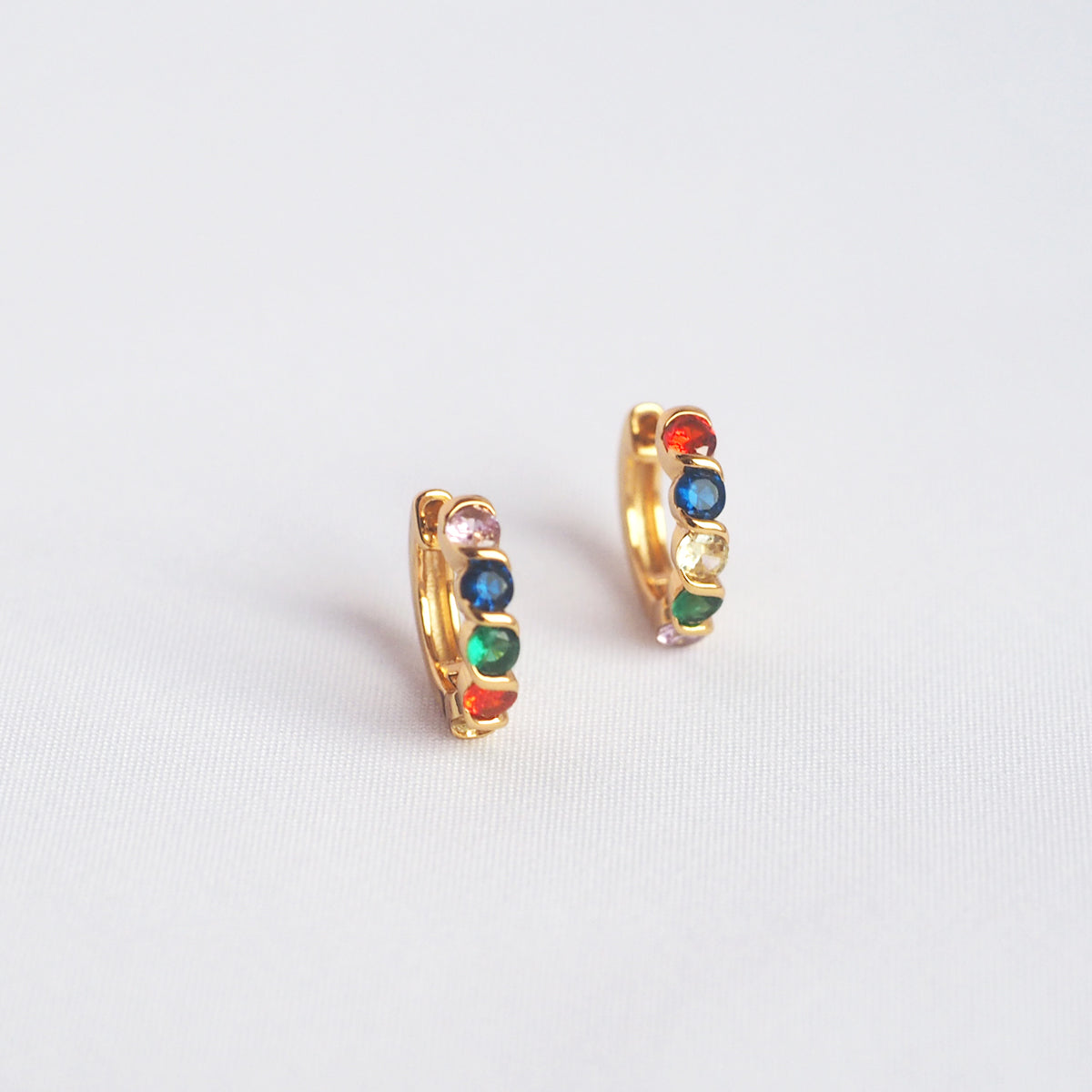 Cortney Rainbow Hoop Earrings