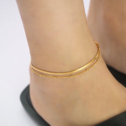 ROCH DOUBLE LAYER ANKLE BRACELET