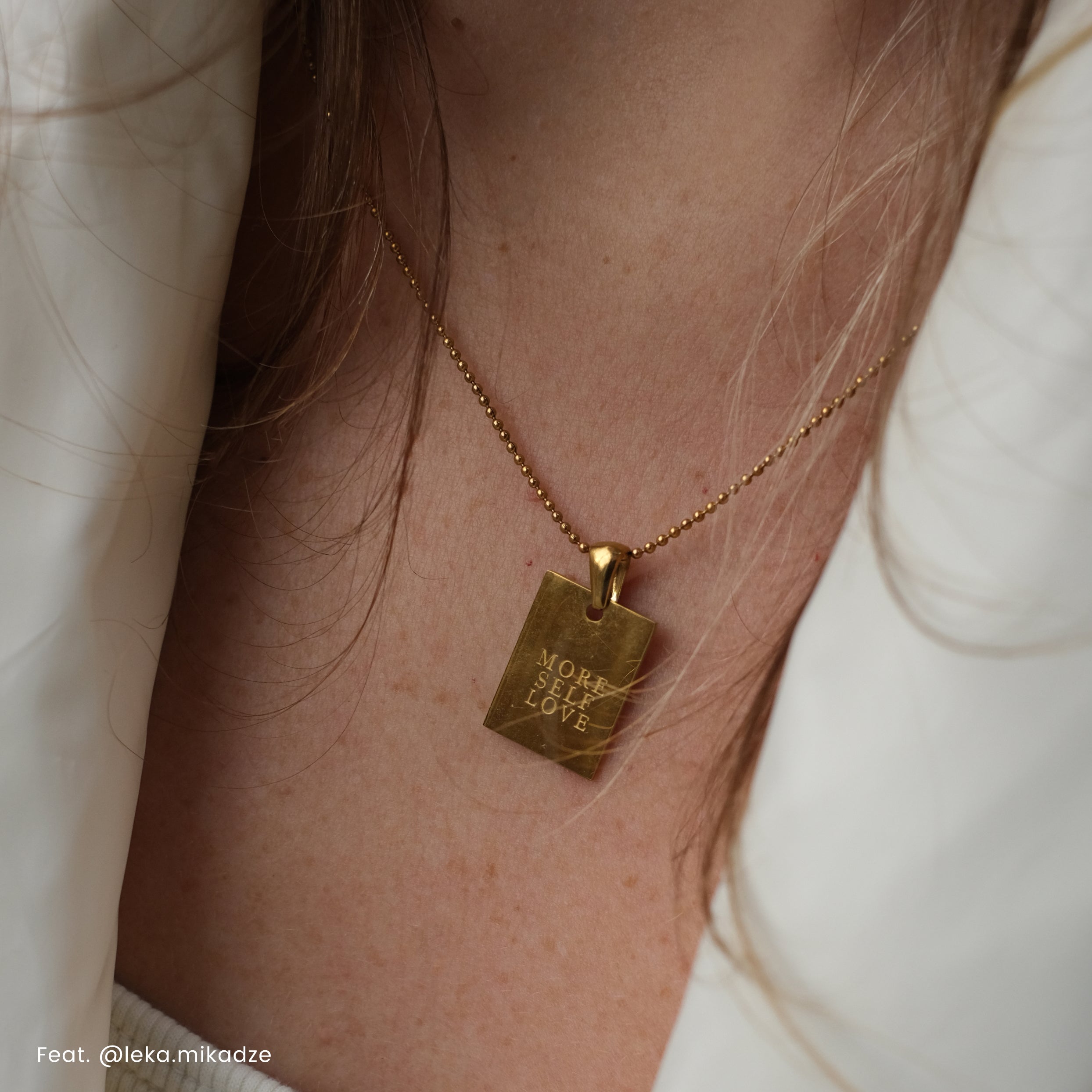 More Self Love Tag Necklace